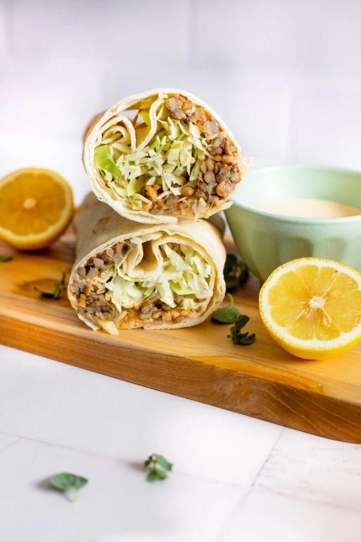 Spicy Lentil and Rice Burritos