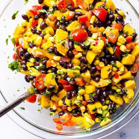 Spicy Mango and Black Bean Spring Mix Salad