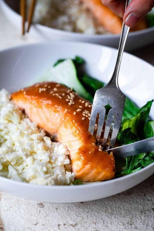 Spicy Miso Salmon with Sriracha Glaze