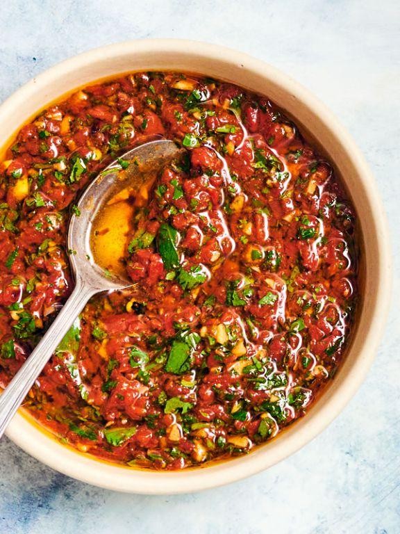 Spicy Red Chimichurri with Jalapeños