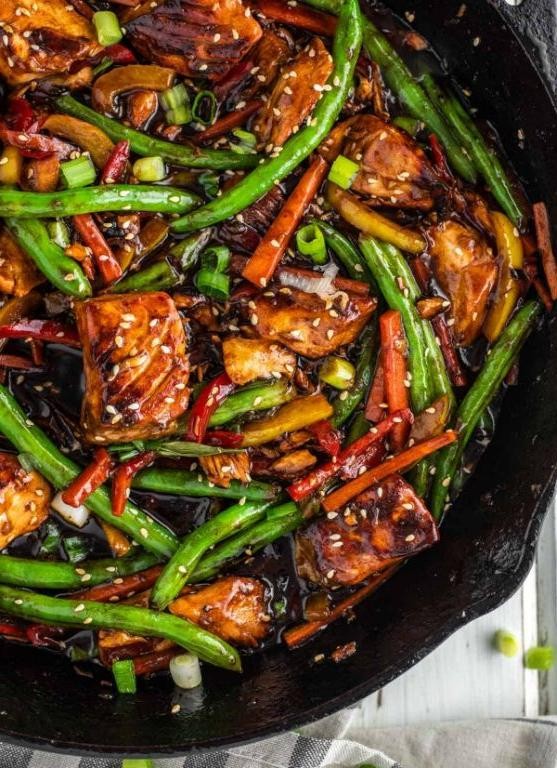 Spicy Salmon Stir Fry