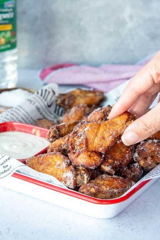 Spicy Salt and Vinegar Chicken Wings with Chili Flakes
