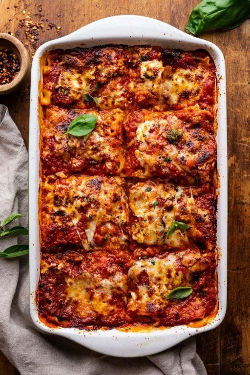 Spicy Sausage and Ricotta Lasagna Casserole