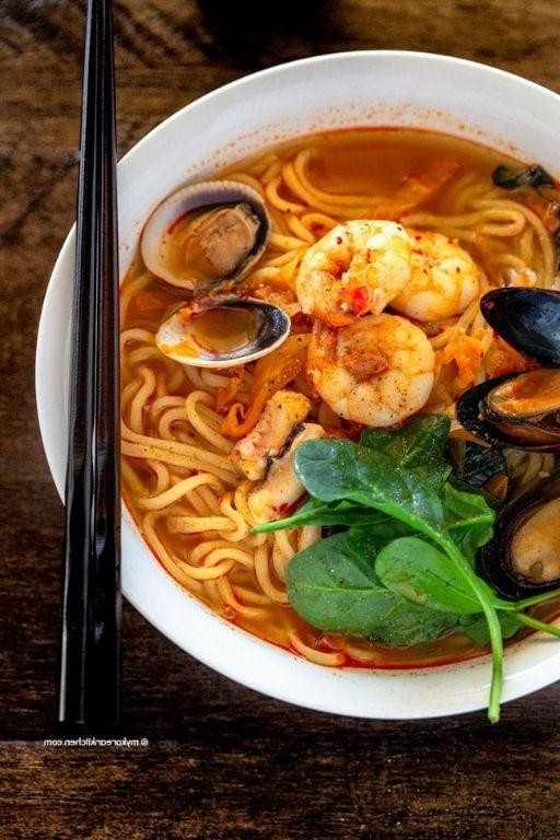 Spicy Seafood Ramen with Mussels and Clams
