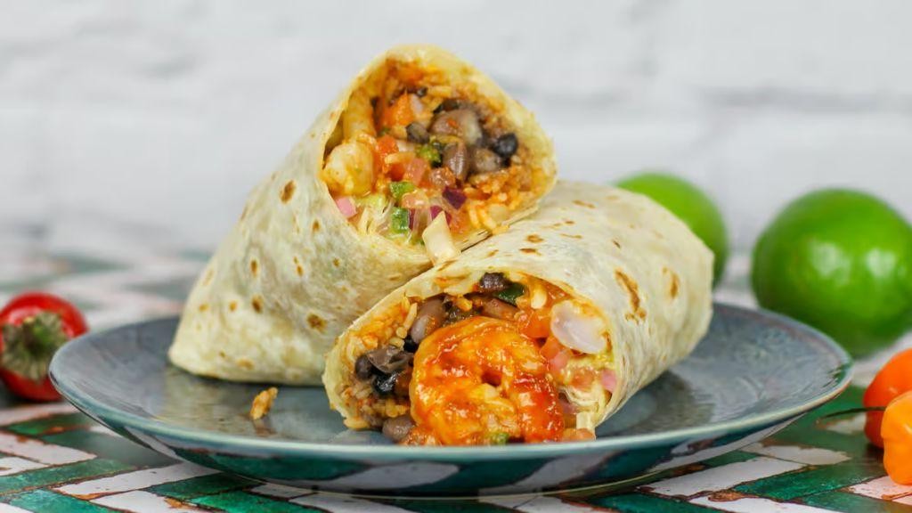 Spicy Shrimp Breakfast Burritos