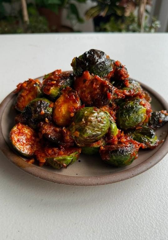 Spicy Szechuan Brussels Sprouts