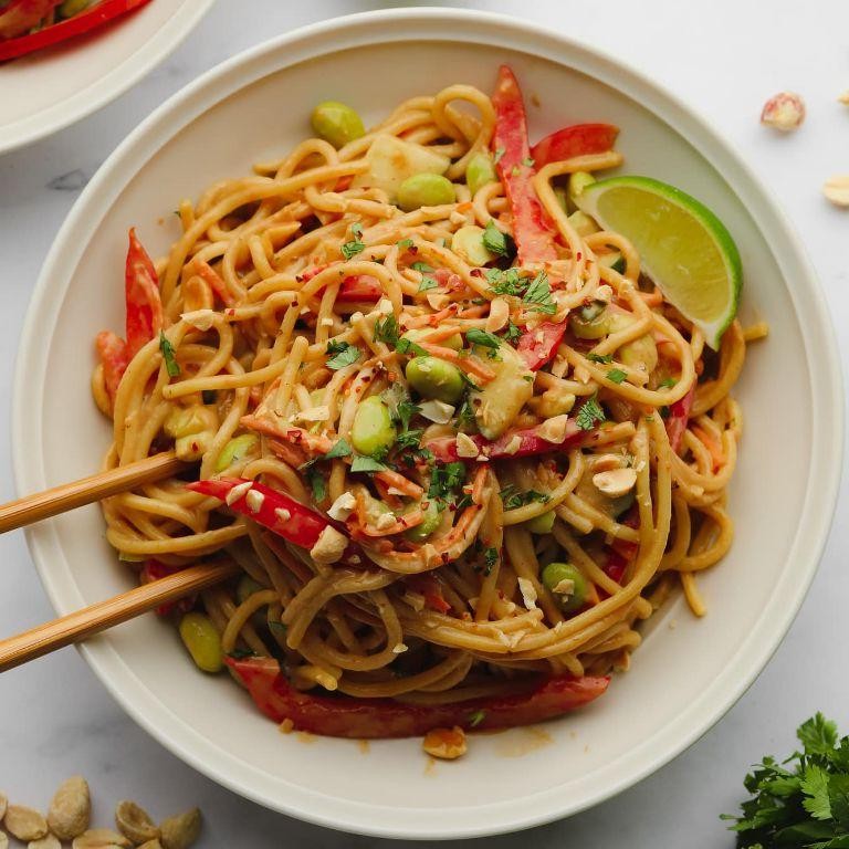 Spicy Thai Peanut Stir-Fry with Rice Noodles