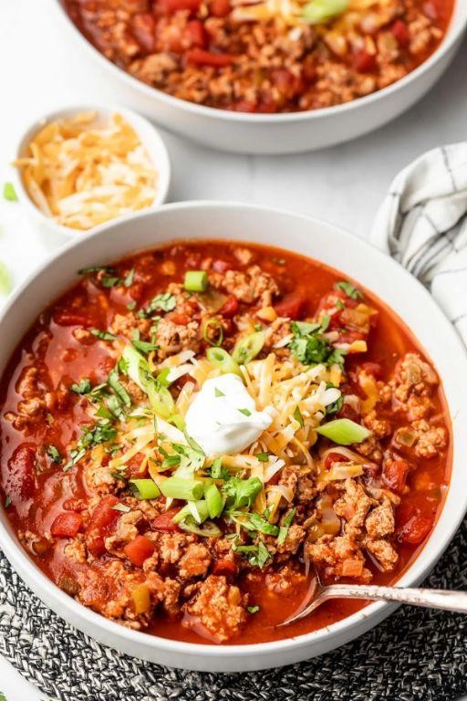 Spicy Turkey No Bean Chili