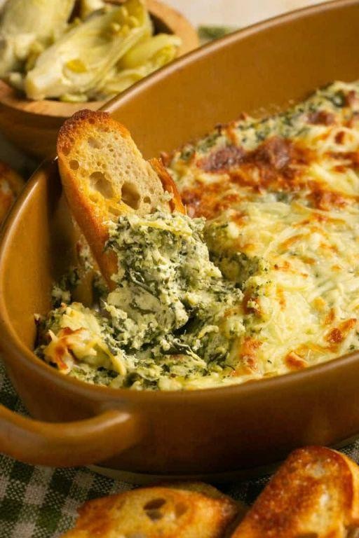 Spinach Artichoke Cottage Cheese Dip