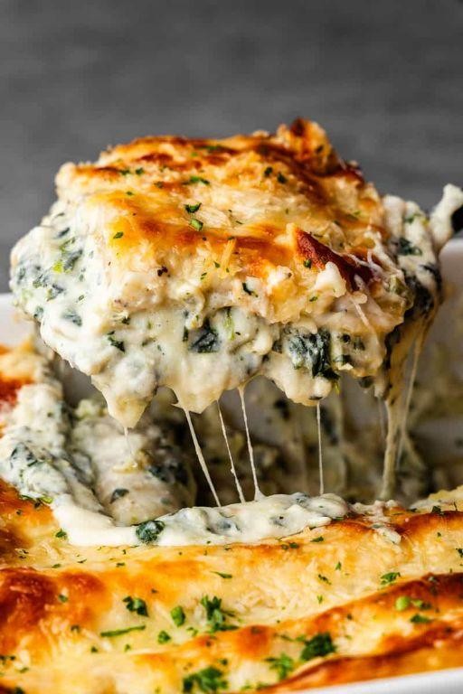 Spinach Artichoke Hearts of Palm Lasagna