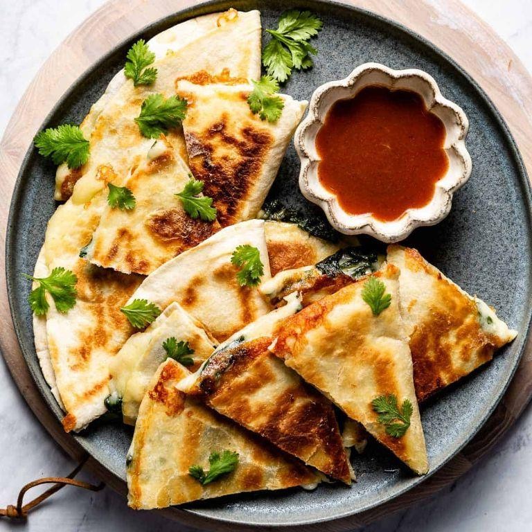 Spinach and Cheese Quesadillas