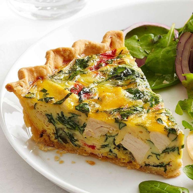 Spinach and Chicken Quiche