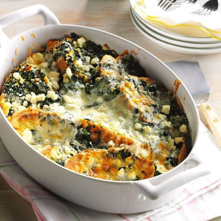 Spinach and Feta Breakfast Strata