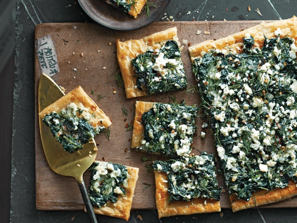 Spinach and Feta Puff Pastry Pizza