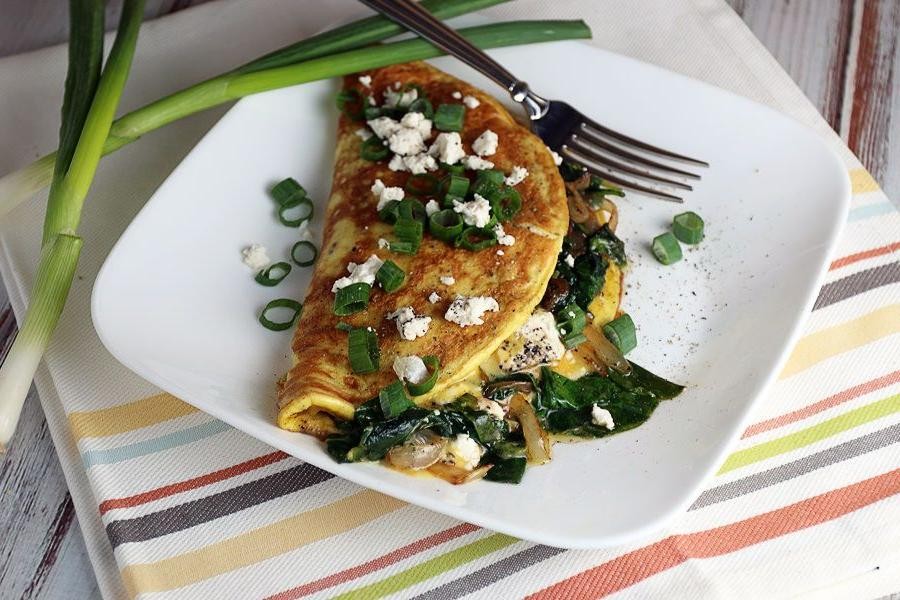 Spinach and Goat Cheese Fertility Omelette