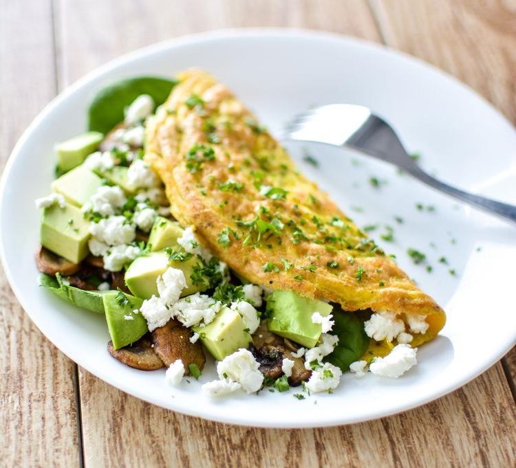 Spinach and Goat Cheese Omelette