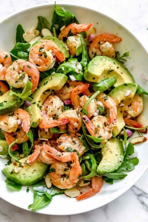 Spinach and Shrimp Salad with Citrus Dressing