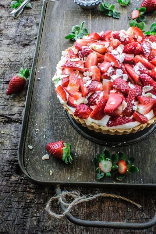 Strawberry Coconut Cream Tart