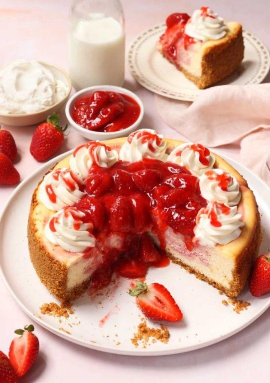 Strawberry Cream Cheese Cheesecake