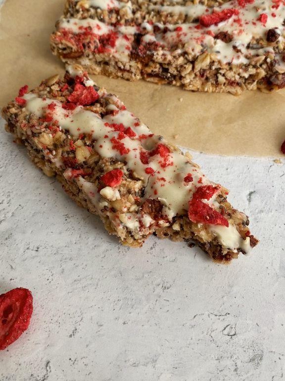Strawberry Vanilla Chia Seed Bars