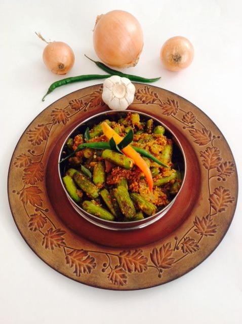 Stuffed Tindora with Spiced Chickpea Filling