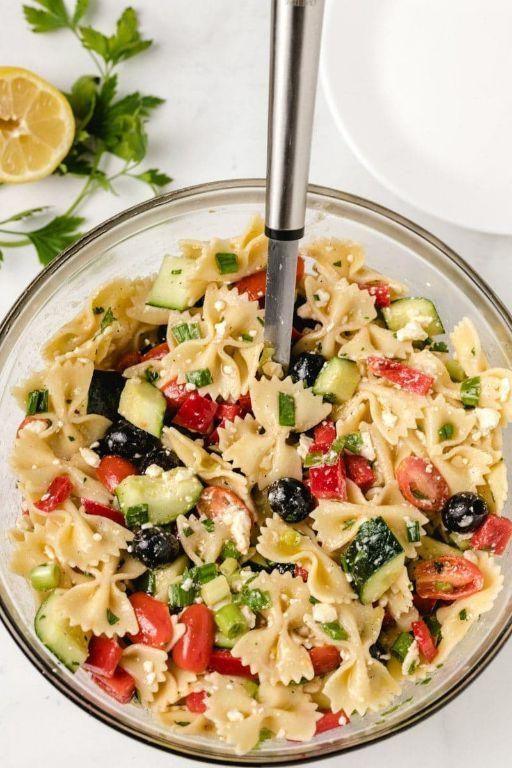 Summer Veggie Bow Tie Pasta Salad