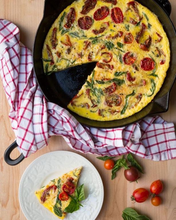 Sun-Dried Tomato and Basil Frittata