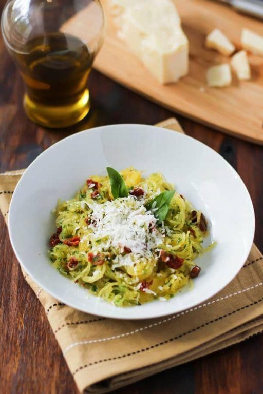 Sun-Dried Tomato and Basil Spaghetti Squash
