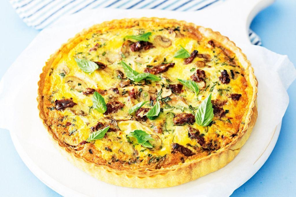 Sun-Dried Tomato and Chicken Quiche