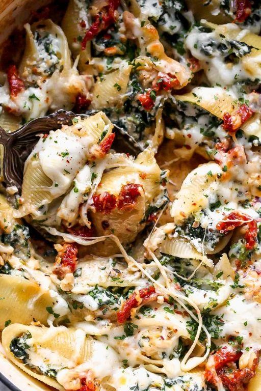 Sun-Dried Tomato and Ricotta Stuffed Shells