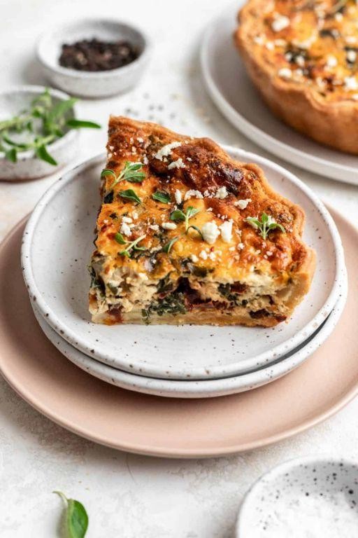 Sun-Dried Tomato and Spinach Quiche