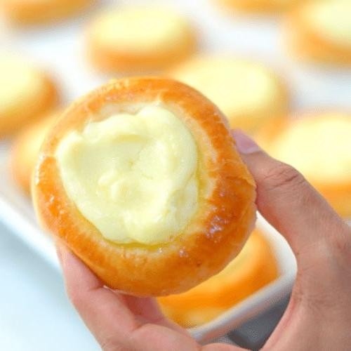 Sweet Cheese Kolache with Vanilla Glaze