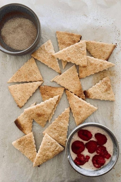 Sweet Cinnamon Sugar Sourdough Crackers