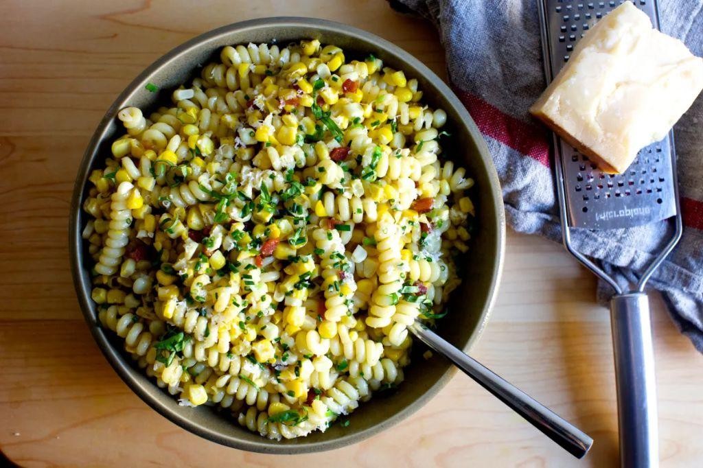 Sweet Corn and Bacon Pasta