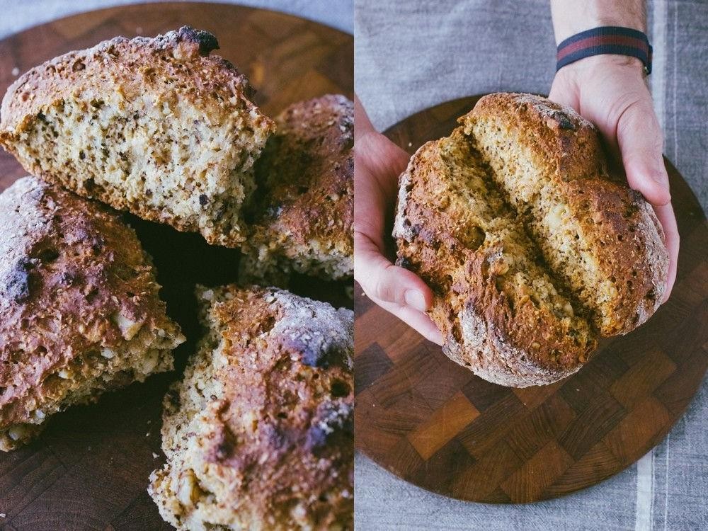 Sweet Honey and Walnut Irish Soda Bread