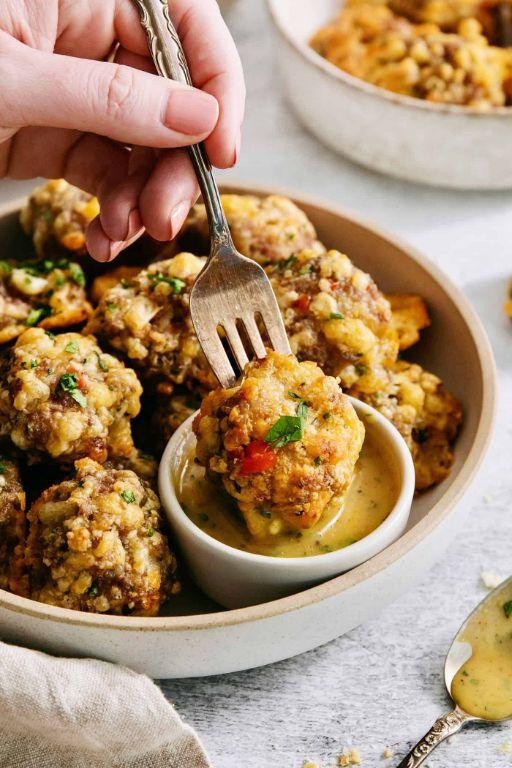 Sweet Onion and Gruyère Sausage Balls
