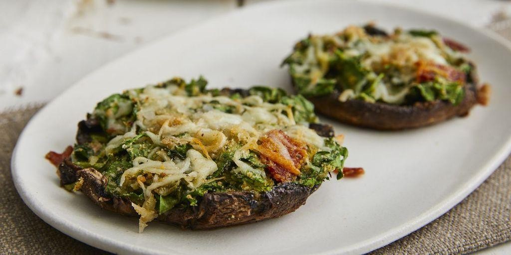 Sweet Onion and Spinach Stuffed Portobellos