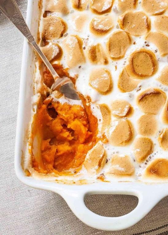 Sweet Potato Casserole with Marshmallow Topping