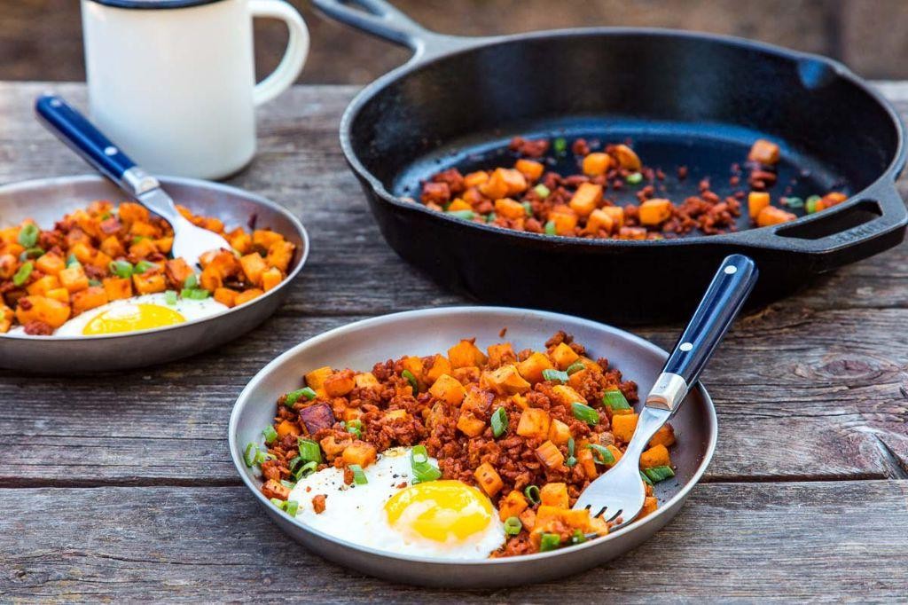 Sweet Potato and Chorizo Hash