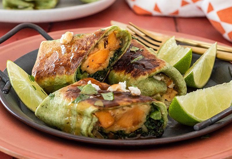 Sweet Potato and Kale Burritos