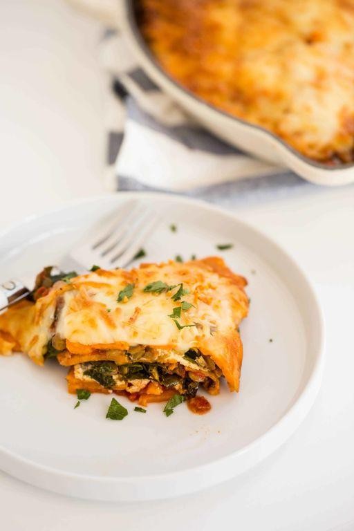Sweet Potato and Kale Lasagna Casserole
