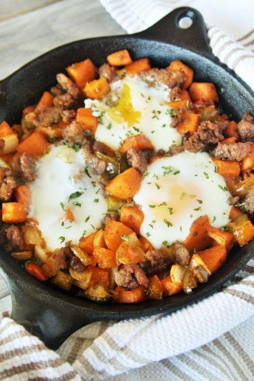 Sweet Potato and Sausage Breakfast Skillet
