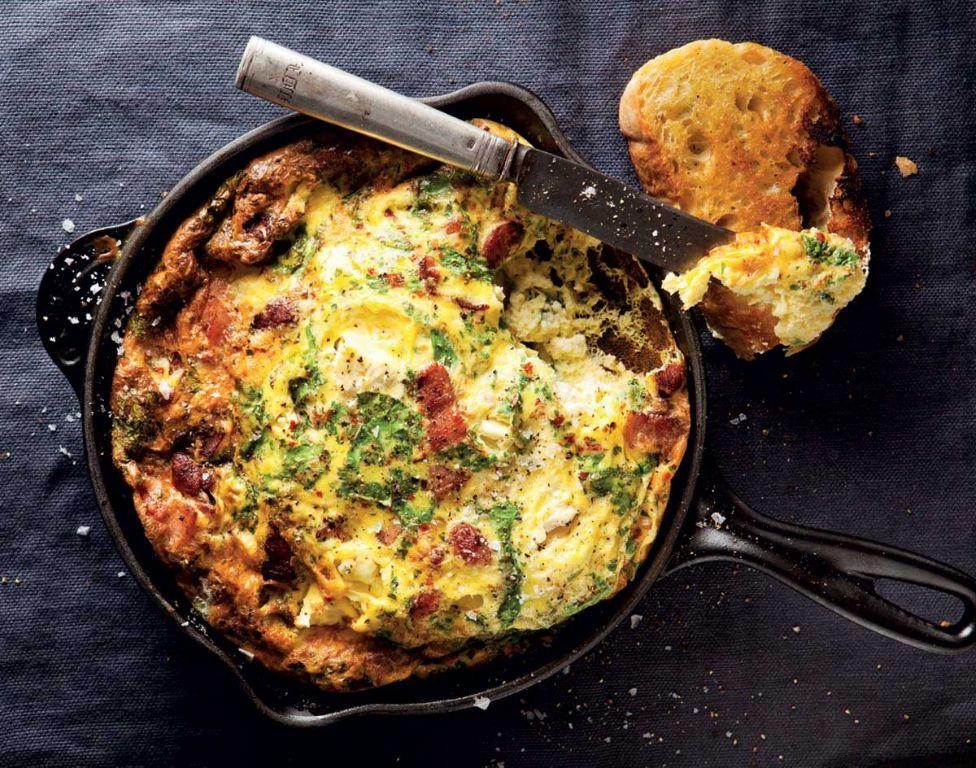 Swiss Chard and Bacon Frittata