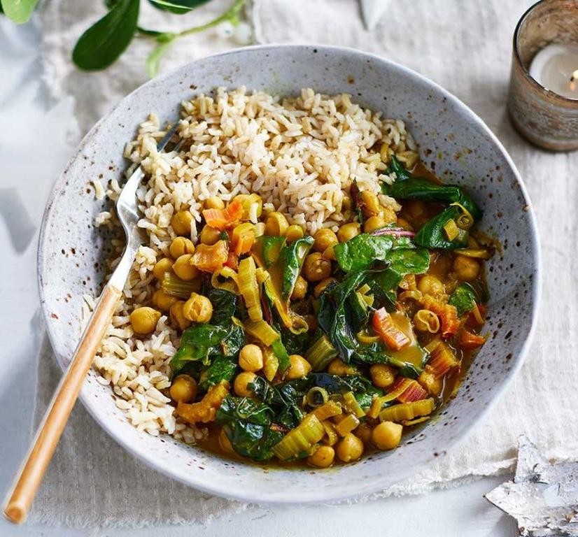 Swiss Chard and Chickpea Curry