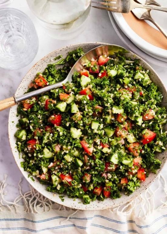 Tabbouleh Salad with Fresh Herbs and Lemon