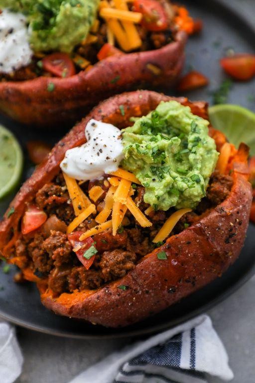 Taco Stuffed Sweet Potatoes