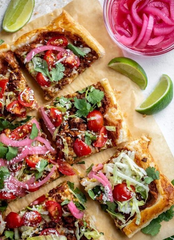 Taco-Style Puff Pastry Pizza