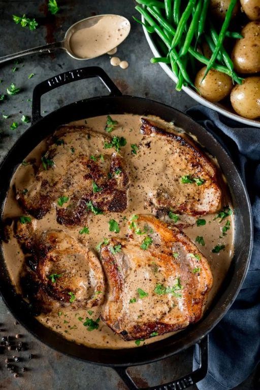 Tender Slow Cooker Pork Steaks in Creamy Mustard Sauce