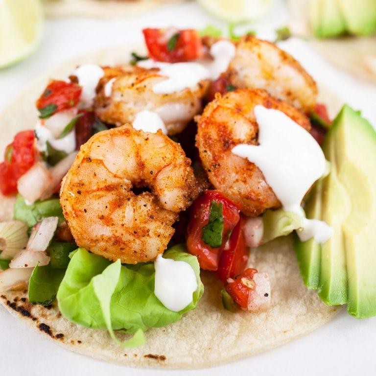 Tequila Lime Shrimp Tacos with Pico de Gallo