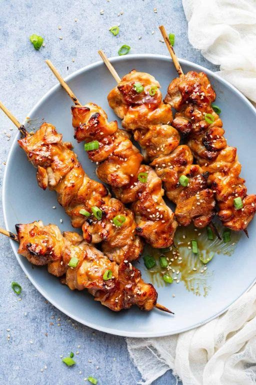 Teriyaki Air Fryer Broccoli Skewers